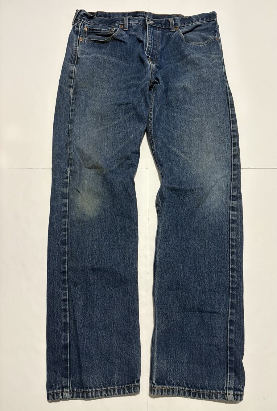 Levi’s 505 Regular Fit Straight Leg Jeans Men’s 38x34 Blue Denim